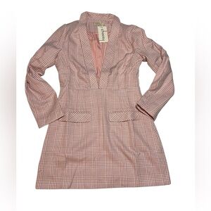 Choosy Pink Plaid Longsleeve Dress Cocquette NWT‎ Size 12